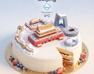 城市地标做成的蛋糕