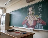 黑板艺术作品-海賊女帝