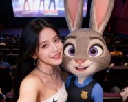 和疯狂动物城中的角色自拍