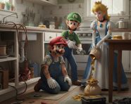 马里奥路易吉给碧奇公主修理厨房