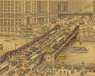 现代芝加哥河滨清明上河图风格