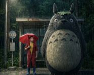 日本乡村公交车站雨夜的场景