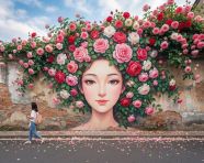 摄影质感极强的街头壁画