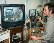 电视屏幕内容复制到油画中