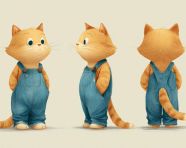 一个可爱的拟人化动物