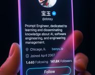 赛博美学未来社交软件界面照片