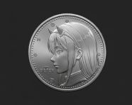 一枚精致的人物金属硬币