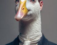 人物作为动物的高度详细肖像