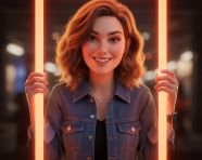 女人3D数字插画