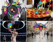 物体变成大胆的卡通滴水