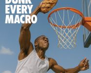 食物与运动结合的广告