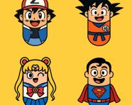 卡通插图药丸形象