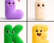 字母毛茸茸形象