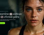 品牌着陆页-年轻女性运动后的面部特写