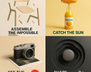 超现实主义极简概念广告