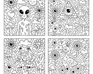 超现实的黑白彩色页面