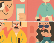 卡通现代风格插画