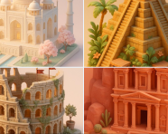 经典的微型玩具风格