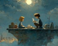 月光屋顶茶话会