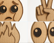 将表情符号变成纸板