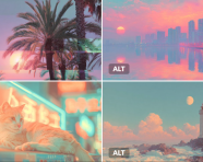 梦幻般的蒸汽波失真