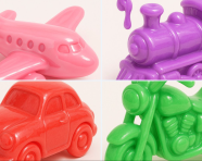 史莱姆制成的玩具运输车