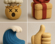 毛绒形式表情符号