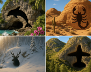 景观洞穴入口的形状