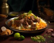 Lucknowi mutton biryani, biryani photography masterpieces, a visual feast.