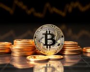 A photo of a bitcoin price chart