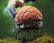 A brain being transplanted from one body to another, human brain