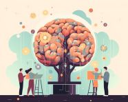 A brain in a petri dish being studied by scientists, human brain