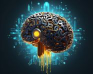 A brain that has been augmented with artificial intelligence, hu