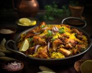 Chicken biryani photography a glimpse into culinary artistry.
