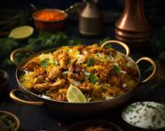 Scrumptious vegetable biryani stock image a vegetarian symphony.