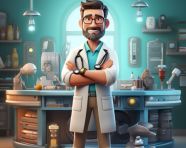 3d doctor, health and medical stock image