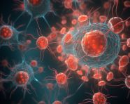 3d medical background with abstract virus cells, health and medical stock image