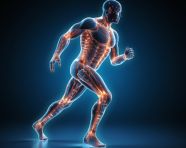 Photo 3d running medical man, health and medical stock image