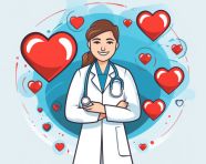 Cardiologist, health and medical stock image