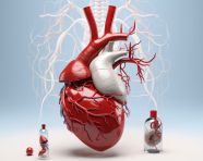 Photo view of anatomic heart model for educational purpose with stethoscope, health and medical stock image