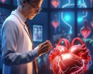 Photo the doctor looks at the heart , health and medical stock image