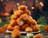 Photo of a chicken nuggets, fast food advertisement stock images