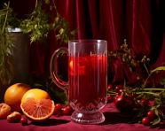 A photo of a beetroot juice, beverage advertisement photography inspiration