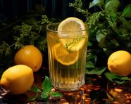 A photo of a lemon juice, beverage advertisement photography inspiration
