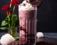 A photo of a oreo milkshake, beverage advertisement photography inspiration