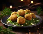 A photo of a falafel, fast food advertisement stock images