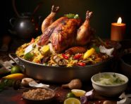 Kolkata chicken biryani, biryani advertisement, biryani stock photo