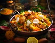 Malabar chicken biryani, biryani advertisement, biryani stock photo