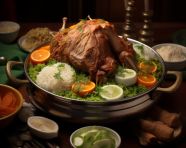 Memoni mutton biryani, biryani advertisement, biryani stock photo