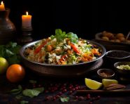 Pakistani vegetables biryani, biryani advertisement, biryani stock photo